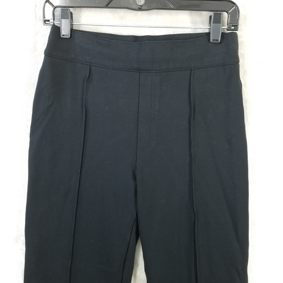 Spanx Hi Rise Flare Perfect Pants Women Black Petite M Pull On Stretch Career - Picture 3 of 12